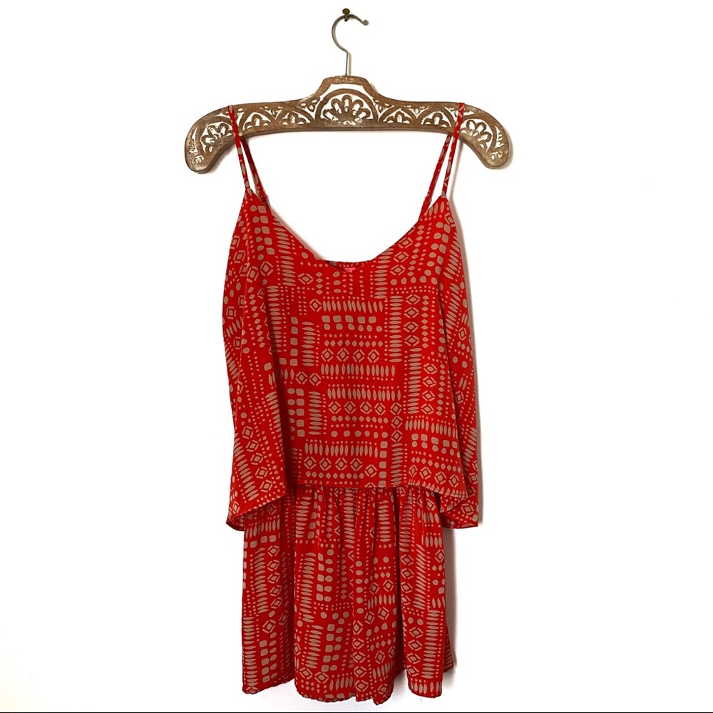Eight Sixty Printed Spaghetti Strap Romper Small